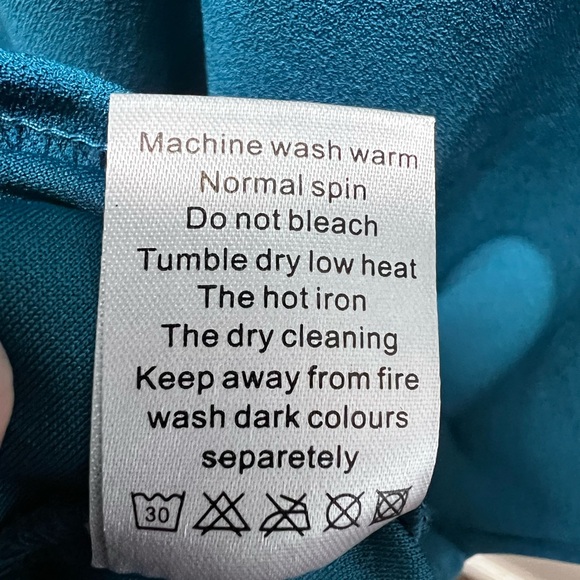 Woosea Women’s Sleeveless V-Neck Split Formal Cocktail Long Dress Teal Blue NWOT - Picture 8 of 10